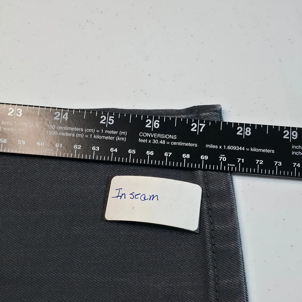 Levis 541 Athletic‎ Taper Jeans 52x30 Dark Grey Mens Stretch Denim Pants
